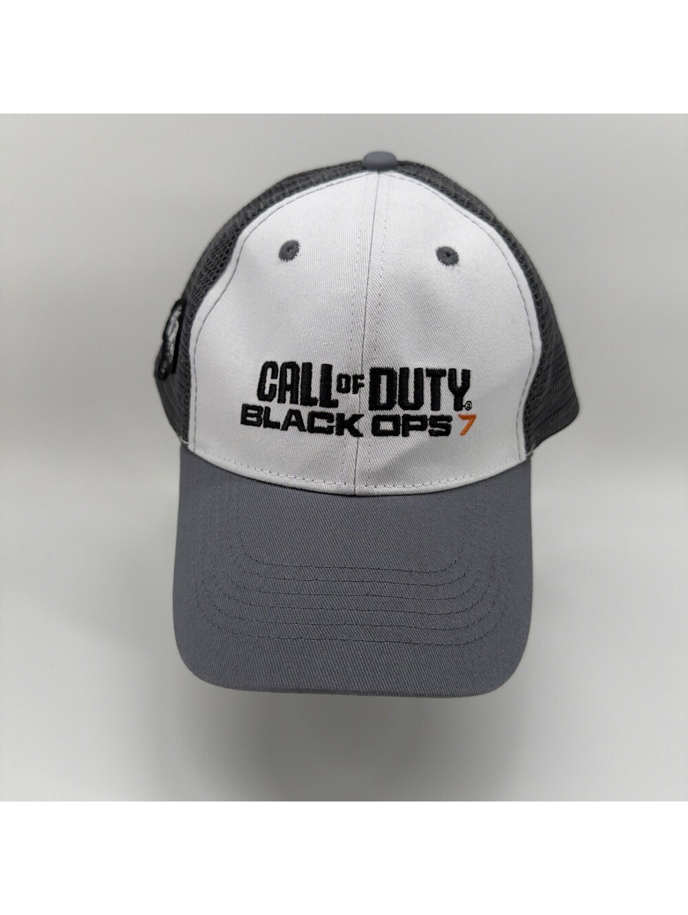Call of Duty Black Ops 6 Little Caesars Promo Trucker Hat Grey White Mesh Cap
